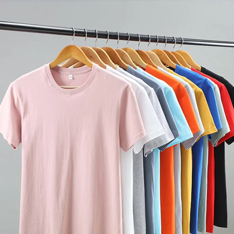 Camisetas Kaos 100% Cotton 200gsm Plain Blanks Tshirt Personnalisable Poleras Custom Logo Crew Neck Men'S Oversize T-Shirts