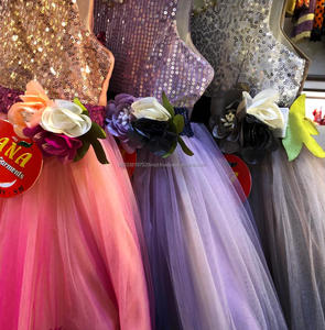 Kids Sequence Design Frocks for Baby Girl Solid Formal <b>Ball</b> Gown Spring Dress with Hairband Available in 1-3 Years Size - Product Image 6