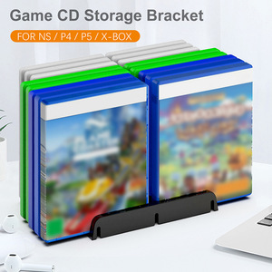 Ps5 <b>Game</b> Disc <b>Holder</b> Storage Tower For Ps4 Xb <b>Switch</b> Wall Mount Desktop Organizer With Expansion Slots - Product Image 4