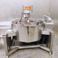 Nouvelle conception de mélangeur alimentaire commercial, machine de cuisson en acier inoxydable, multifonctionnelle, chauffage au gaz industriel