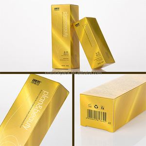 Chinese Factory Custom Printing Embossed logo Golden Paper Box for Cosmetic Makeup Beauty Lipstick Lotion Skin <strong>Care</strong> <strong>Package</strong> - Product Image 6