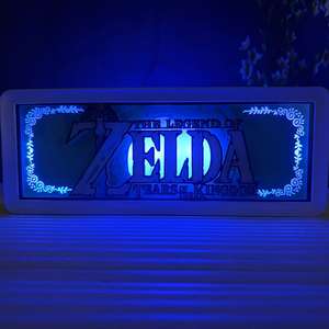 أسطورة <span class=keywords><strong>Zelda</strong></span> Sword Z أضواء LED صندوق إضاءة مقطوع ورقي مصباح داخلي لتزيين غرفة الألعاب جسم يعمل بالبلاستيك USB انخفاض الشحن - Product Image 4