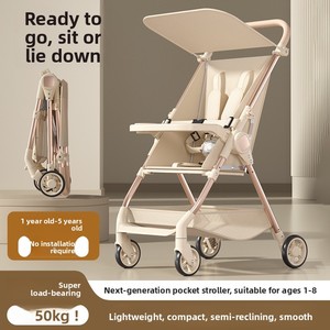 <span class=keywords><strong>Cochecito</strong></span> de Bebé Compacto de Viaje con Marco de Metal Ligero, Plegable con un Clic, Opciones de Asiento Reclinable para Bebés de 6+ Meses - Product Image 6