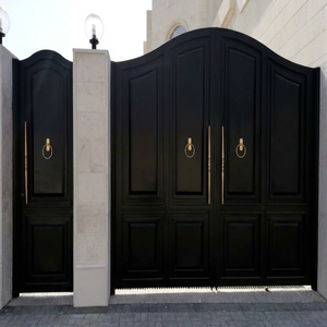 Puerta doble tradicional de hierro forjado; resistente al óxido; fácil de instalar, desmontar y transportar. - Product Image 1
