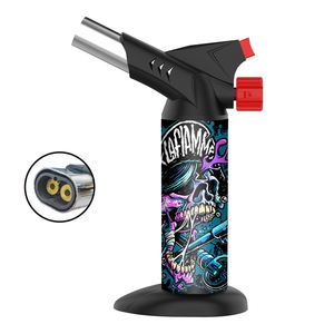 Venta al por mayor diseño único potente doble llama logotipos personalizados recargable barbacoa gran Jet antorcha encendedor - Product Image 4