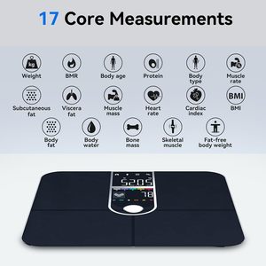 Báscula Digital Inteligente para Baño con App, Análisis <span class=keywords><strong>de</strong></span> Composición Corporal, IMC, Grasa Corporal, <span class=keywords><strong>Masa</strong></span> <span class=keywords><strong>Muscular</strong></span>, Frecuencia Cardíaca, Precisión <span class=keywords><strong>de</strong></span> 17 Núcleos - Product Image 2