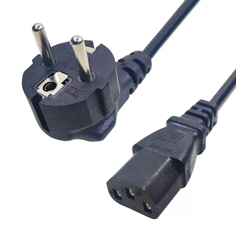 1.5M 1.8M Black High Quality EU Power Cord with Copper for Laptop Desktop computer power cable c13 c7 C5