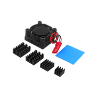 Kipas pendingin radiator oranye pi 5 Plus, kit kipas pendingin papan pengembangan dengan wastafel panas aluminium oranye pi 5 plus
