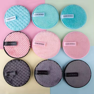 Cuscinetti per struccanti personalizzati per tutti gli usi per il trucco da 12Cm di diametro per pulire sbuffi per il trucco del viso - Product Image 3
