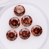 Classic wuzhou synthetische cz edelstein runde form 0.8-12mm kaffee lose zirkonia edelstein niedrigen preis für schmuck machen