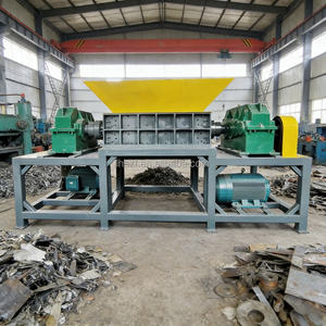 Broyeur industriel à un ou deux arbres pour déchets plastiques, vieux vêtements, métaux et bois - Product Image 4