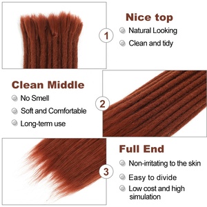 Offre Spéciale : Cheveux Tressés Synthétiques Blonds Naturels 18 Pouces, Fausses Locs Fait Main, <span class=keywords><strong>Dreadlocks</strong></span> au Crochet pour Femmes, Extensions de Tresses - Product Image 6
