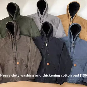 <span class=keywords><strong>Chaqueta</strong></span> bomber estilo americano retro lavada estilo Detroit para <span class=keywords><strong>hombre</strong></span>, larga, con cremallera, para otoño, estilo streetwear. - Product Image 2