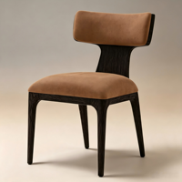 Chaise de salle à manger en tissu Ligné, processus de finition multi-étapes, mobilier confortable, chaise de salle à manger pour appartement et gîtes