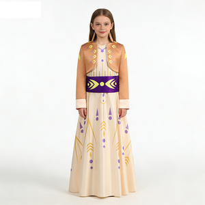 Vestido de noche de poliéster de manga larga para niñas, disfraz de <span class=keywords><strong>Elsa</strong></span> para fiesta, inspirado en el personaje de la película infantil. - Product Image 1