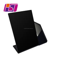 Support en acrylique noir personnalisable avec carte NFC tactile pour commande de menu sur téléphone portable pour restaurants et hôtels