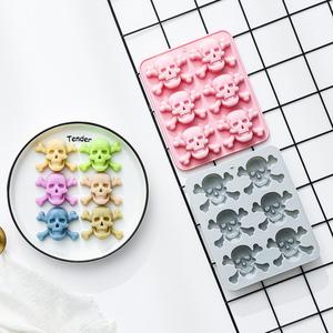 M60586 Molde de Silicona de Resina para Pastel con Forma de Hueso de Calavera para Halloween, para Hornear Chocolate <span class=keywords><strong>en</strong></span> <span class=keywords><strong>Casa</strong></span> - Product Image 2