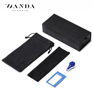 Danda Eyewear Glasses Case Set With Cloth And Cleaning Tool For Eyeglasses Storage Box Rectangle Shape Solid Color - Product Image 3