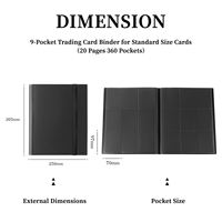 Classeur de cartes à collectionner FX prêt à l'emploi, en plastique PP, à chargement latéral, 9 pochettes, album de 360 pochettes pour cartes de jeu, sportives et de voitures