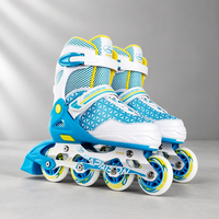 Patins à roulettes double usage route et parc, roulements silencieux et fluides, embout anti-collision robuste, roues lumineuses sans batterie pour la pratique quotidienne