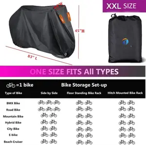 Heavy Duty Rain Sun UV Wind Proof Waterproof Outdoor XL XXL Bike Storage Covers For Mountain Road Electric Bike