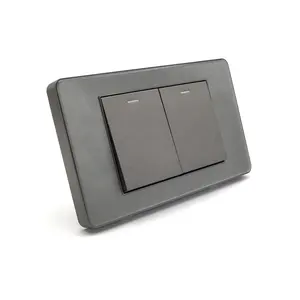 Interruptor de pared eléctrico para hotel, placa de acrílico de superficie curva, luz de dos entradas, novedad