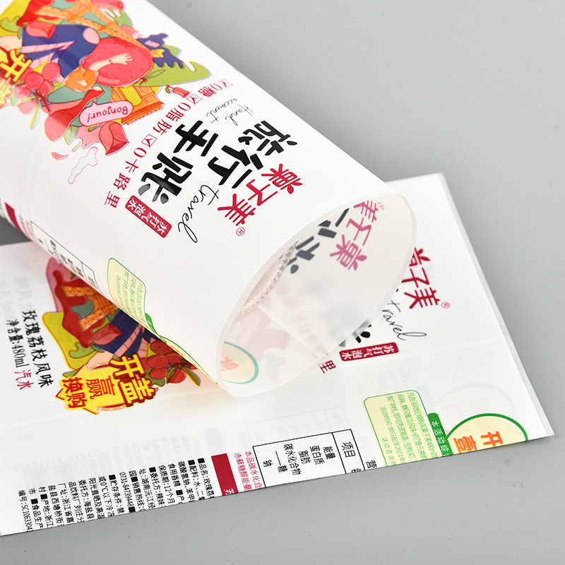 PVC Custom Design Plastic Packaging Shrink Wrap Film Beverage Juice Water Milk Bottle Shrink Label