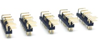 YZTECH Conector Macho de Paso DIN 2.54mm, Doble Fila, Ángulo Recto, SQ0.64mm H1.5/2.0/2.5mm 1101R-2*10P, Nylon para PCB