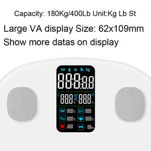 Nouvelle conception, nouvel écran VA, fonction <span class=keywords><strong>de</strong></span> fréquence cardiaque, IMC, mode bébé, <span class=keywords><strong>balance</strong></span> intelligente avec application, capacité <span class=keywords><strong>de</strong></span> 180 kg - Product Image 5
