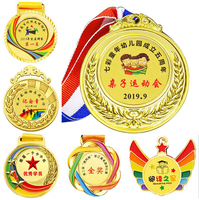Médailles et récompenses sportives en métal plaqué or, style imitation antique, avec logo personnalisé, pour cadeaux promotionnels (vente en gros)