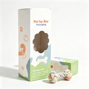 Foldable Clear <b>Window</b> Pet Toy Display Box Custom Printing Paper Retail Box for Pet Dog Cat Toy Product Packaging - Product Image 5