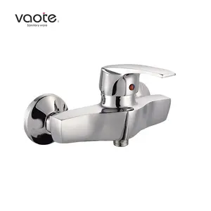 Robinet de douche eau chaude et froide à poignée unique fixé au mur en zinc durable