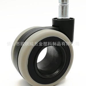 Furniture Caster 60mm Diameter Polyurethane Silent Hollow <b>Wheel</b> Threaded Stem Office Chair Accessory - Product Image 4