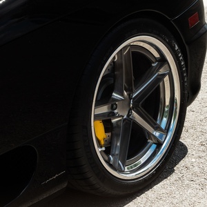 Cerchi in Lega di Alluminio Forgiati Personalizzati a 5 Razze Neri Profondi da 18-24 Pollici 5x114.3/5x120/5x112/5x110 in 2 Pezzi per Ferrari 360 Spider - Product Image 4
