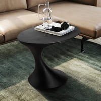 Table d'appoint en bois massif style Wabi Sabi, table d'angle créative de designer rétro
