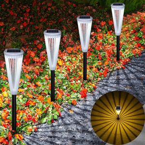 Lampe solaire pour allée, lumière blanche et chaude réglable, 2 LED, lampe de jardin extérieure, lampe à piquet monocristalline - Product Image 1