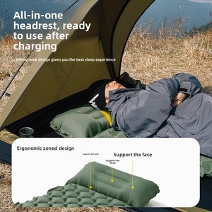 Colchón de Aire Portátil Ligero JIAWEI de TPU para Exteriores con Bomba de Inflado Integrada, Reposacabezas Integrado y Autoinflable - Product Image 1
