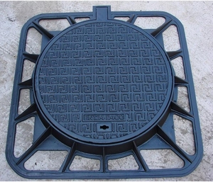 Dễ uốn sắt chết đúc manhole bìa với 120 độ mở rộng tùy chỉnh màu sắc giao thông cơ sở - Product Image 3