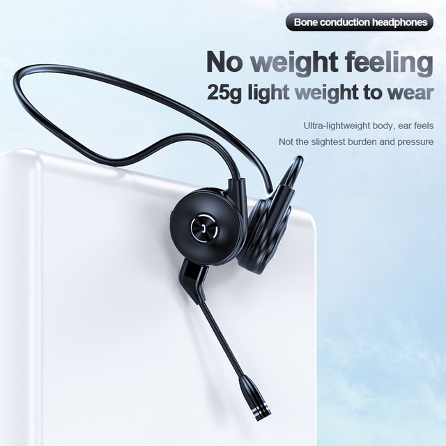 Bone Conduction Earloop Running Earpiece True Stereo Headphones