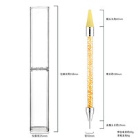 Fourniture d'usine acrylique ongles amovible Double tête cristal Point perceuse outil de manucure avec outil de manucure avec Nylon