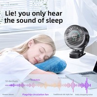 Ventilateur USB portable 100 vitesses, nouveau modèle, à clipser, rechargeable, avec affichage numérique, silencieux, mural, pour dortoir et bureau – Vente chaude