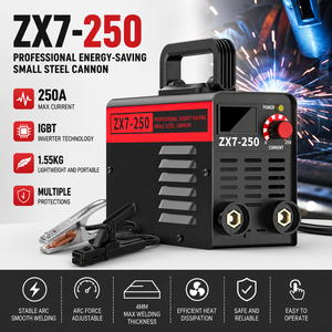 Soudeuse à arc à onduleur ZX7-250 haute efficacité 220V DC IGBT, machine de soudage MMA manuelle, soudeuse à l'arc stable pour usage domestique - Product Image 2