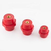 Isolateur de barre omnibus fileté rouge pour protection contre la foudre