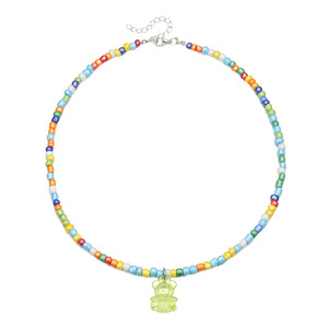 <span class=keywords><strong>Collana</strong></span> di perle di miglio di vetro da 4mm <span class=keywords><strong>con</strong></span> <span class=keywords><strong>collana</strong></span> <span class=keywords><strong>con</strong></span> ciondolo orsetto gioielli fai da te stile ragazza carina perline gioielli - Product Image 3