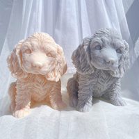 Moule à bougie chiot Cocker Spaniel, moule en silicone pour bougie en cire de soja, décoration pour la maison pour les amoureux des chiens