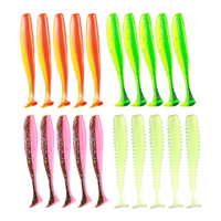 Kit de leurres bioniques à queue de pagaie 33 pièces 15*8.5*3cm 147g en PVC et métal pour la pêche au bar en lac, rivière et ruisseau avec hameçons jig