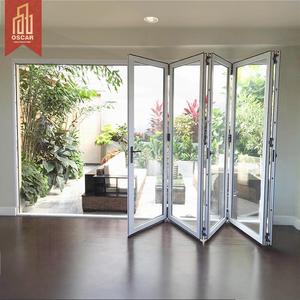 Portes en aluminium Pliage accordéon Design Gain de place Patio Cuisine <span class=keywords><strong>Maison</strong></span> Utilisation Durable Flexible Vue dégagée Alternative <span class=keywords><strong>Porte</strong></span> pliante - Product Image 1