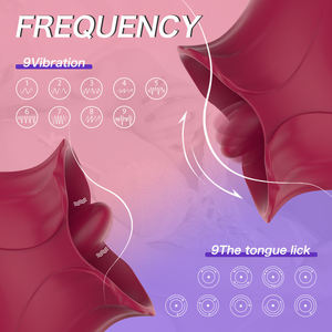 Vibrateur Rose pour <span class=keywords><strong>Femmes</strong></span>, Stimulateur Clitoridien à Succion et Léchage, Étanche, en Silicone, Forme Fleur, Jouet Adulte, OEM ODM, Coffret Cadeau - Product Image 2