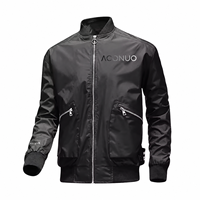 Blousons Bomber en Toile Personnalisés Automne Fermeture Éclair ODM Nouvelle Collection 2026 Haute Qualité Respirant Réversible Homme Vente en Gros Décontracté
