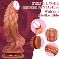 100% flüssige Silikon G-Punkt Stimulation 8,6 Zoll lange große riesige männliche Penis Sexspielzeug Drache Monster weibliche Dildos für Frauen Lesben